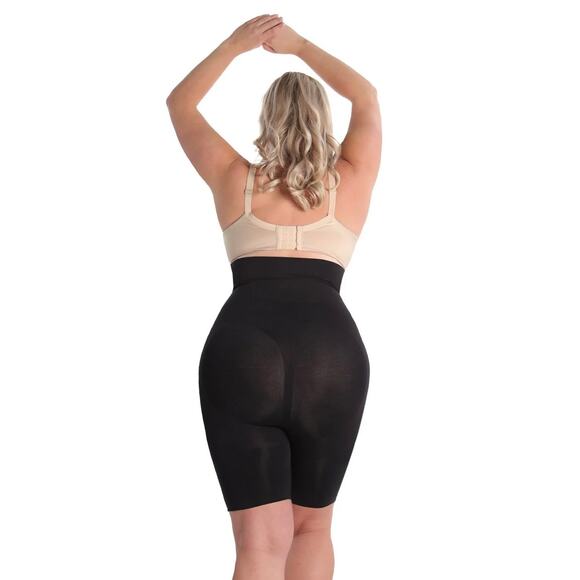 MeMoi Black XL High-Waisted Seamless Firming Thigh Shaper - Picture 8 of 13